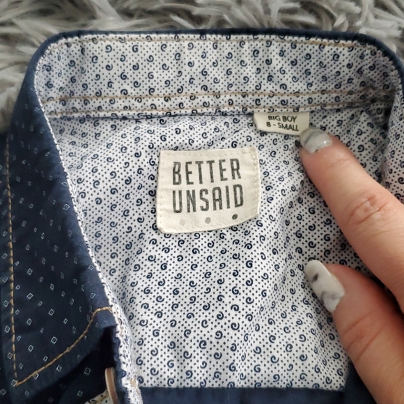 BETTER UNSAID | Boys button down shirt | size size 8 Small - Picture 6 of 6